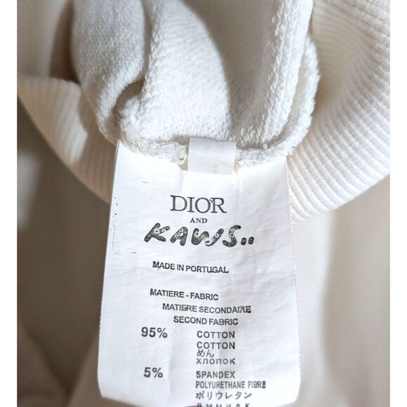 RARE ​Dior x Kaws Embroidered Floral Pullover Hoodie Medium -White - Picture 6 of 6